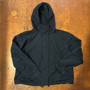 navy everlane rain jacket